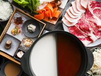 Hotpot Course with Two Broths Hokkaido Wagyu Beef & Rusutsu Pork