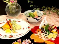 【個室確約！！】長寿祝プラン お祝いメッセージプレート付き　旬の食材を織り込んだ彩り会席 堀川