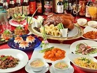 【王道中華コース】ふかひれスープや北京ダック、大海老など全8品【個室選択可】＋１ドリンク♪