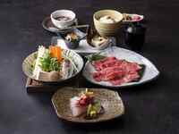 【季節御膳】 しあわせ絆牛の出汁しゃぶ御膳+珈琲