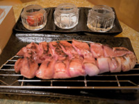 Grilled lamb tongue with three types of special salt and a choice of spicy hotpot and shabu-shabu V course