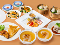 【公式 最安値保証】　12/1から　琥珀コース＋120分飲み放題(L.O90分)　通常価格9,000円⇒ご予約で8,000円！　ミニフカヒレ姿煮スープなど計8品　