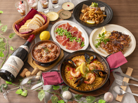 【お食事のみ・休日ランチにも◎】〜Casualコース〜　彩りパエリアやトマト煮込み・鶏もも肉のグリルなど全7品