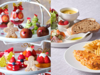 〈ソファ席確約ランチ〉苺のアフタヌーンティースイーツ付き＊メインが選べるカジュアルランチプレート