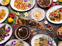 【平日ディナービュッフェ】＼シーフード×焼き立てステーキ／沖縄で味わう、五感で愉しむ楽園ビュッフェ♪ステーキに自分好みにトッピングできるソフトクリームも食べ放題！