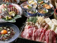 【個室確約】贅沢牛すき焼きコース【2H飲み放題付】9品7000円(税込)