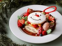 【テラス限定】クリスマス スノーマンリース パンケーキ ドリンクセット