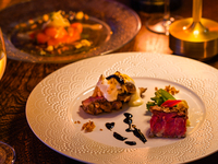 オフィシャルWEB予約限定【アニバーサリーコース－Laule’a－】国産牛などのWメイン全7皿+乾杯酒+メッセージプレート(個室確約)