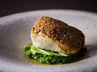 【90分制】ミニブッフェ付≪Seasonal Lunch≫鯛のピスタチオバター焼き　ヴェルデュレット・リゾットと共に