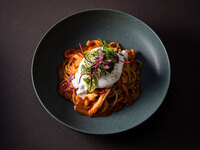 【90-Minute Dining】Mini Buffet Included ≪Seasonal Lunch≫Shellfish Bisque Cream Pasta with Burrata Cheese