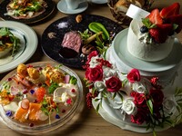 [Premium Anniversary Course] A luxurious anniversary plan with a choice of cake, charcoal-grilled steak and seafood full course