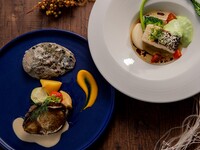  Live abalone, fish of the day,＆Fillet Beefsteak 100g course