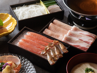 かにと黒豚の出汁しゃぶコース