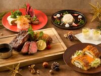 【Xmas2025】飛騨牛グリルや宮城県産平目のパイ包み焼き等クリスマスディナープラン全6品