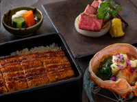 【5月18日から期間限定】「贅沢三昧」特別会席 全7品　～鰻重　神戸牛ステーキ　蟹酢甲羅盛り～ 　※平日のみ、数量限定販売