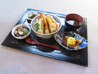 【ディナー】大海老天丼と淡路の焼穴子の御膳