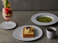 Homemade Sweet Red Bean & Butter Toast, with Parfait Bambi【 ¥3,600 (excl. tax)】