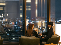 [Anniversary] Celebrate with a night view from the top floor of the hotel and a hotel-made cake