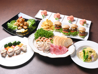 【レストランde忘新年会】仲間でワイワイ大皿コース+飲み放題120分