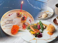 [Lunch Course] Four kinds of appetizers and two main courses: rare grilled salmon and scallop daif