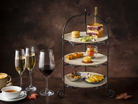 High Tea Set /Savories and 34 drinks free-flow includes Sparkling wine  