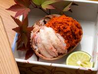 香箱蟹（コースの一品変更）