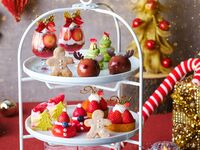 【平日】◇スイーツ7種と1ドリンクで気軽に◇苺づくしのクリスマスフェスティブアフタヌーンティー
