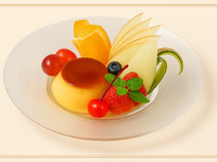 夜パフェ【プリンアラモード】