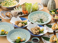 Great value and satisfying Minamichita wild pufferfish (tiger pufferfish & equinox pufferfish) course