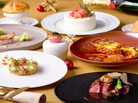 〈直前割10%OFF・2025 Xmasディナー キャンドル装飾された窓際席確約〉乾杯シャンパン&クリスマスケーキ付き　キャビア・フォアグラ・トリュフの世界三大珍味と国産伊勢海老や幸せ絆牛を堪能する豪華全7品-Premium-