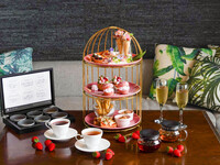 オフィシャルWEB予約限定【苺と抹茶のアフタヌーンティ】キュートな3段スタンド+乾杯酒&カフェフリー(2026/1/2専用)