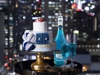 *From 1/8 (Saturdays, Sundays, and holidays) * [Premium Anniversary] 13 varieties / Happy blue bubbles "Onda Blue" Hokkaido Black Beef and seasonal ingredients with cake included Double main anniversary course