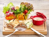 12/15～【11:00-15:00】ワンプレートブランチ／シーフードフリットパニーニプレート　オンライン限定10％OFF