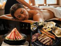 【セットプラン・無料送迎】元祖ニセコ蟹鍋×海鮮浜焼き＆プレミアムアロマ90分コース