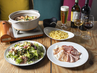 ★Lunchtime reservations are a great deal★ [Ryogoku Terrace Standard Party Plan] 5 dishes from appetizers to pasta and main course + 120 minutes of all-you-can-drink including 2 types of draft beer that you can pour yourself and 6 types of draft wine (last order 30 minutes before)!