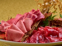 ランチ限定【今日は焼肉だけセット】今日はお肉の日！そんな日に楽しめるセットをご用意いたしました。厳選焼肉12枚ご用意！塩とタレの味付け比率はお選び頂けます。＊写真は2名様分です。