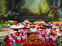 ストロベリー Sweet Buffet  2026.1月～3月“Pearl palace sweet jewelry ‐パール宮殿の宝石-”　大人　　