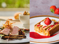 1月おすすめランチ【★迎春お年玉★カフェフリープレゼント】デザートに苺たっぷりのナポレオンパイ＊鮮魚の柚子マリネや鴨と深谷ネギのパイ包みスープ、北海道産ポークロースと冬野菜を味わうランチ全4品-SEASON-