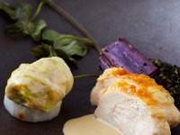 【Upgrade Course】A six‑course menu featuring a lobster dish and double mains of Kuroge Wagyu beef