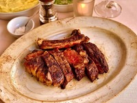 21-day aged Black Angus beef rib steak course