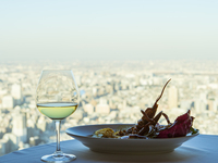 【OCEAN LUNCH 4800YEN 】土日祝 限定 平日限定 前菜5種盛り合わせ、スープ、パスタ、メイン､ブレッド、デザートの全5品