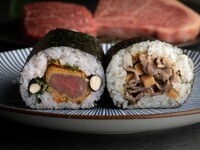 [Takeout] Ehomaki roll with domestic beef fillet cutlet and domestic beef loin simmered in Kurama