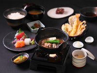 [December] Slow-cooked domestic beef and tempura set menu