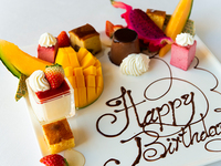 お祝いプレート　ディナータイム