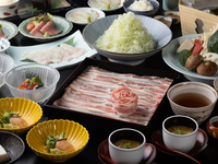 Lunch [Official website exclusive discount] All-you-can-drink included [Carefully selected pork] Dashi shabu kaiseki "Kyo" ¥14,500 → ¥14,100 *For 4 people or more