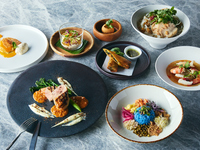 【DINNER】★窓際確約席★鴨肉ローストや麺料理などSeasonal Course+乾杯スパークリング 8800