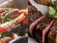 人気の２種が入った最強コース「厳選和牛炭火焼」「魚貝蒸し鍋」★無双おまかせ8品6皿コース（ウェルカムドリンク付）