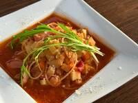 お野菜とベーコンのミネストローネスープパスタ