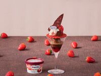【平日】ハーゲンダッツ ストロベリーとミルクチョコレートの贅沢いちごパフェ（ミニサイズ）付きランチコース（食後カフェフリー）