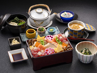 Chirashi sushi set meal